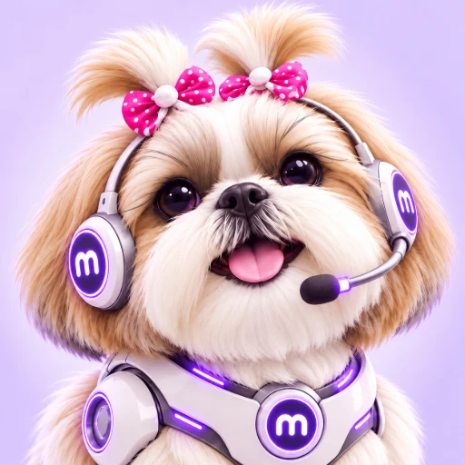 A Morg: uma Shih Tzu com fone de ouvido e laços cor-de-rosa